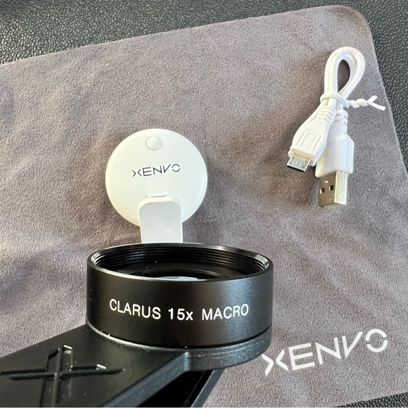 Xenvo Pro Kit for Phones Macro Wide Angle Lens LED Light Travel Case Clarus 15x - Picture 3 of 5
